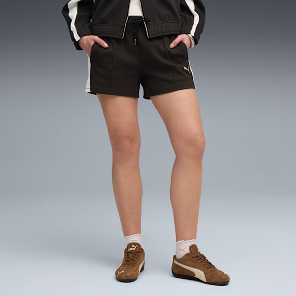 T7 Pintuck 4" Shorts Women, PUMA Black, extralarge